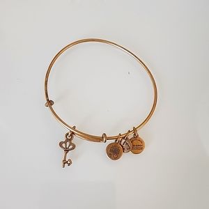 Alex and Ani Gold Skeleton Key Bracelet